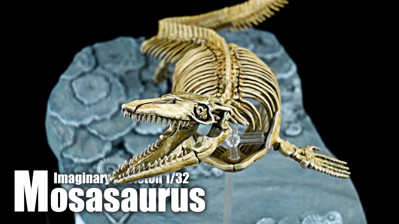 大迫力な「モササウルスの全身骨格プラモデル」をリアルに塗装して優勝する。