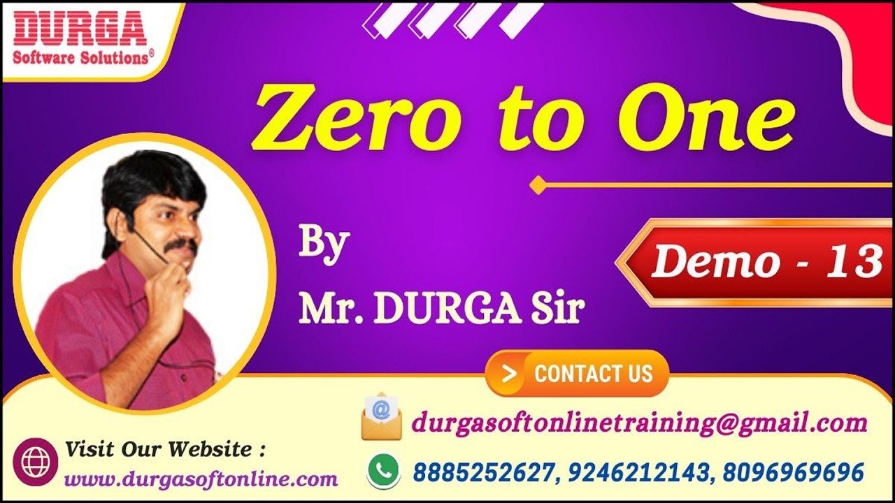 Zero to One tutorials || Demo - 13 || by Mr. DURGA Sir On 21-02-2026 @7AM (IST)