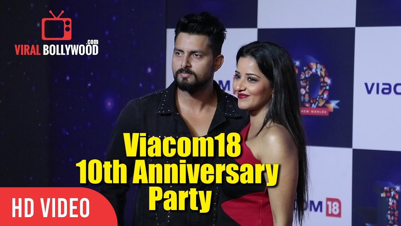 Monalisa With Vikrant Singh Rajput At Viacom18 10th Anniversary Party | #viacom18turns10 Celebration