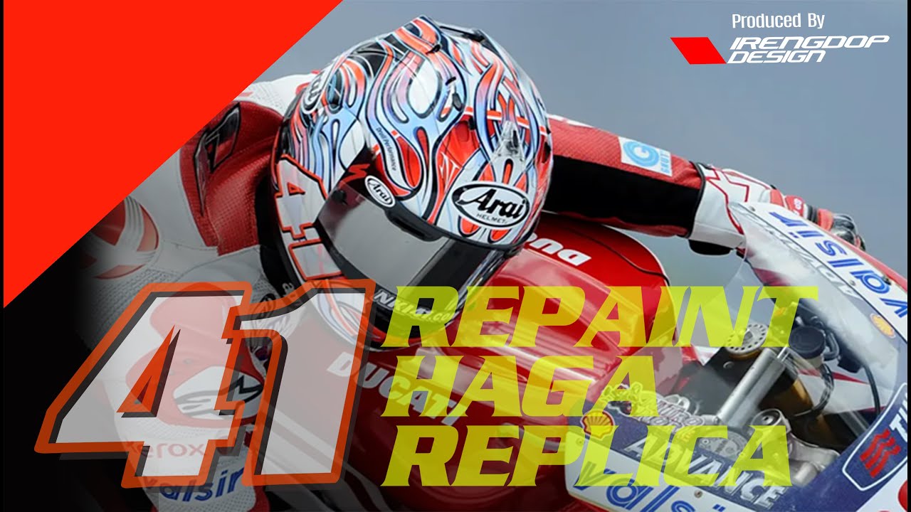 HOW TO REPAINT HELMET GRAPHIC HAGA REPLICA