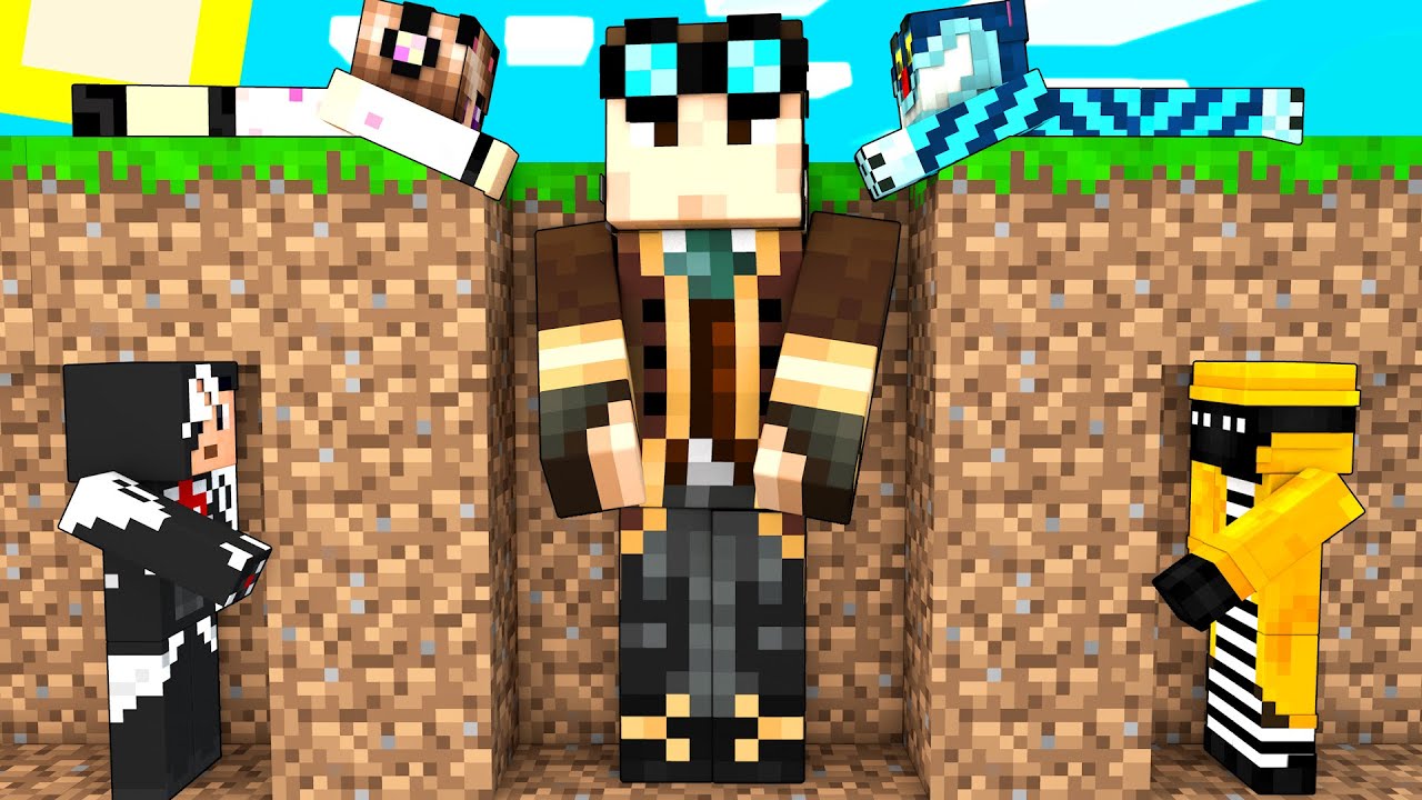 SPEEDRUN DA GIGANTI CONTRO 4 CACCIATORI PICCOLISSIMI SU MINECRAFT!!