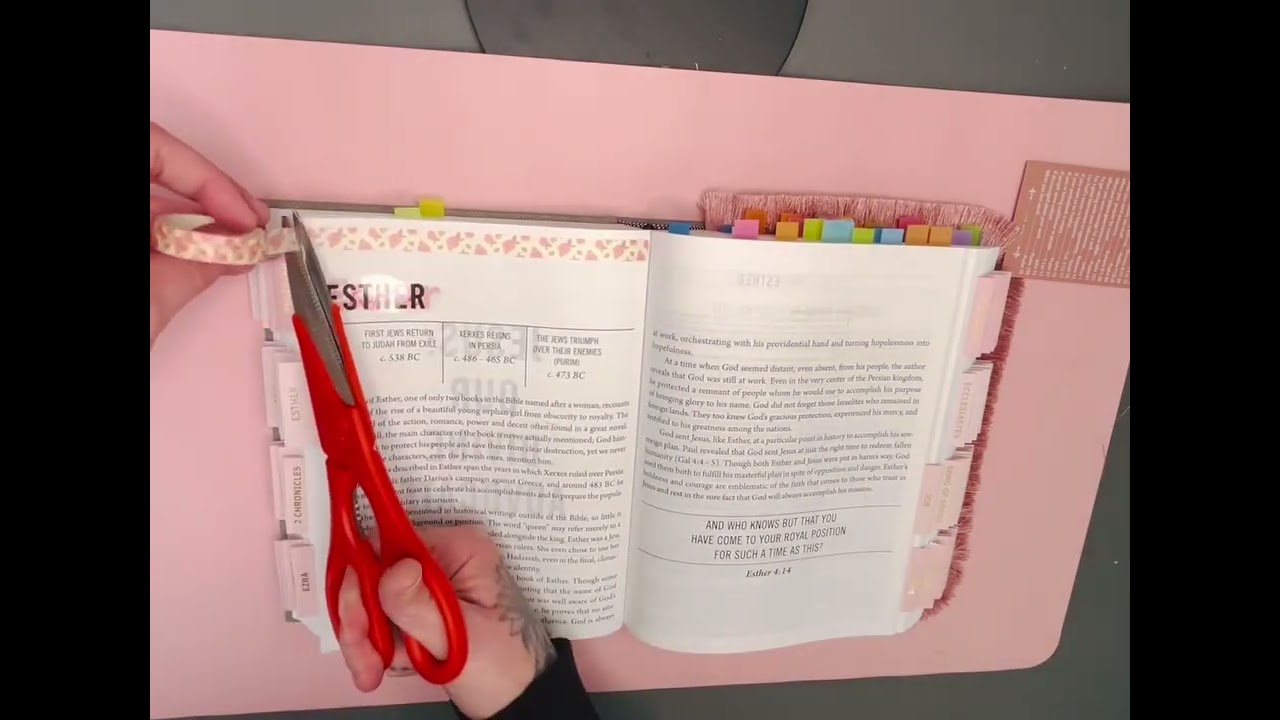 How to add washi tape trim to your Bible Page 
