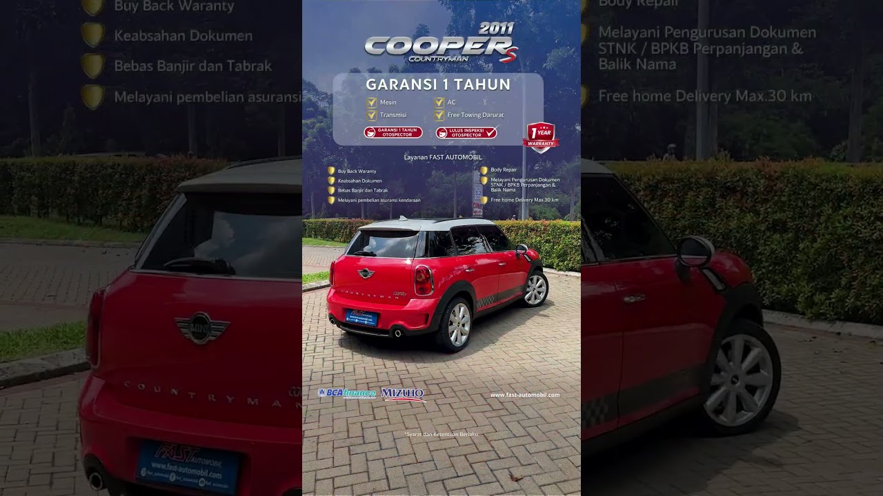 MINI COOPER S COUNTRYMAN 2011 LOW KM 59RB