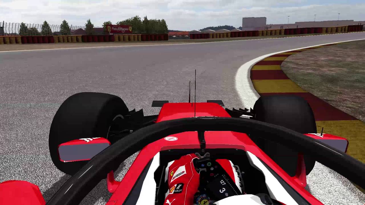 rFactor F1 2017 - Sebastian Vettel Testing in Fiorano (2017 Tyres & Halo)