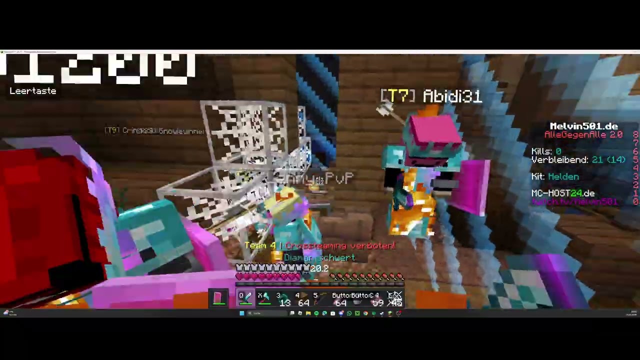 Alle gegen Alle Minecraft pvp 2vs2 Random Mates