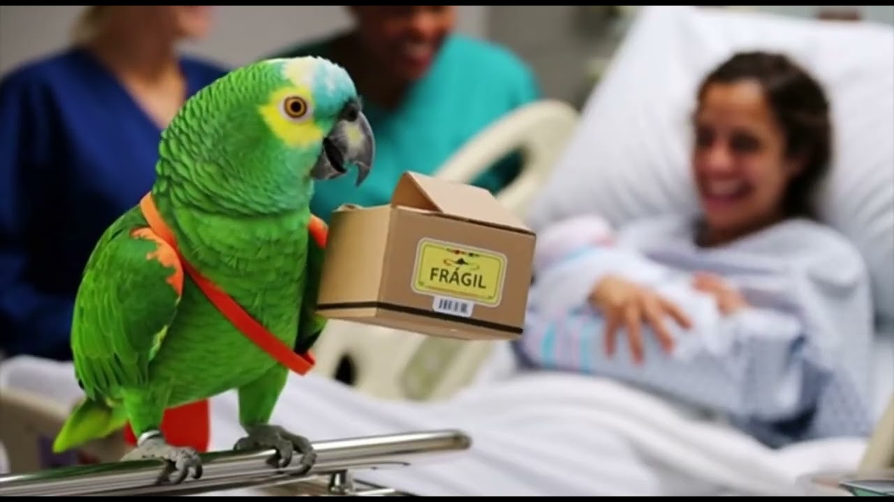 ¡La sala de parto se convierte en un show de comedia! 🦜 El loro se burla de todos durante el parto 😂