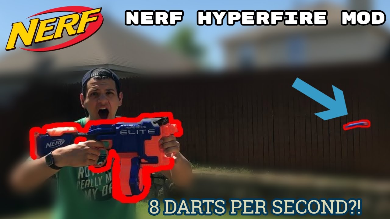 EASIEST Nerf Hyperfire MOD Guide | 8 Darts PER SECOND?!