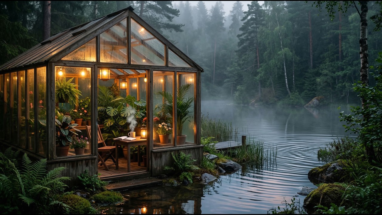 Greenhouse by the Lake Jazz ☕🌿 | Cozy Spring Nature Café Mix