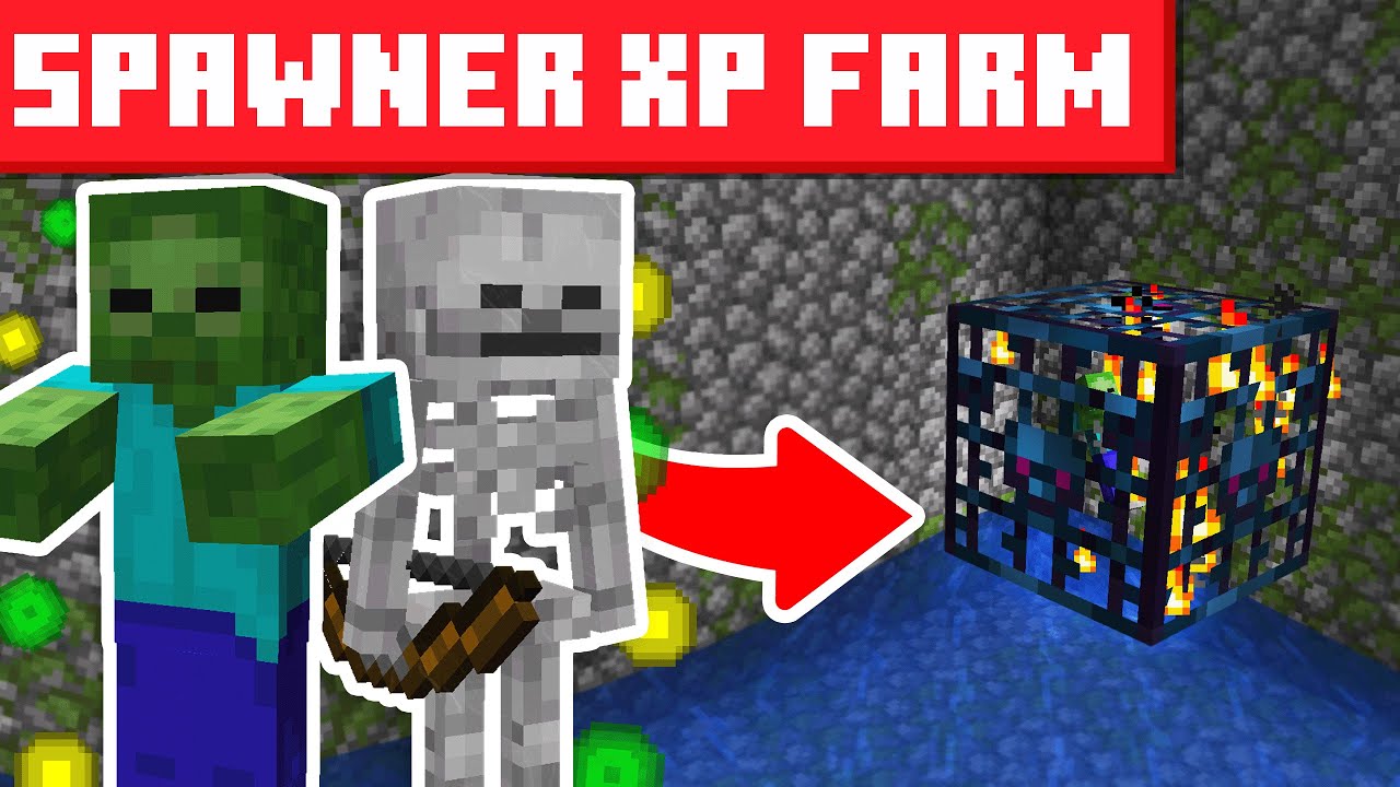 Skeleton/Zombie Spawner XP Farm Minecraft 26.1+ - EASY DESIGN