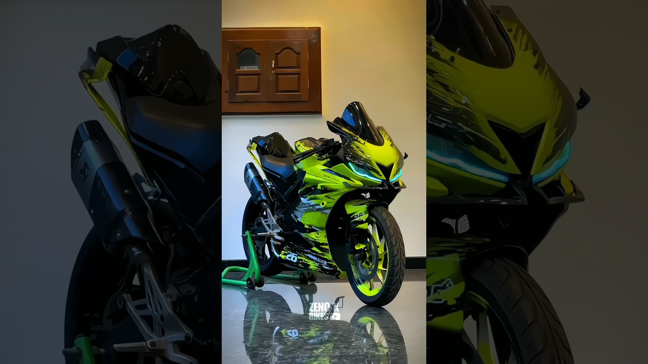 Yellow & white R15 v4 modification 🔥RGB DRL Light Change 💛 #r15v3 #ytshorts #shorts #viralshorts