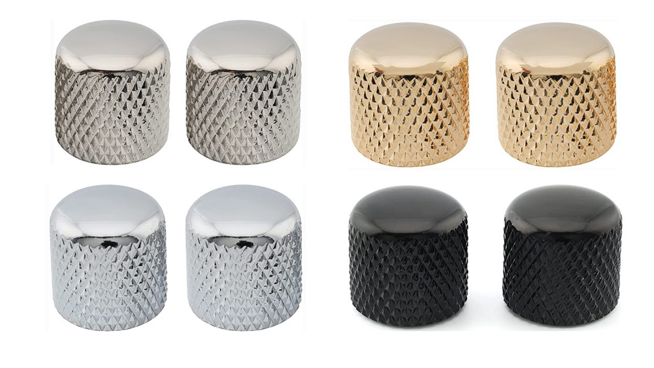 360&deg; View: Musiclily Pro Inch Fine 24 Splines Steel Push-on 18mm Dome Knobs