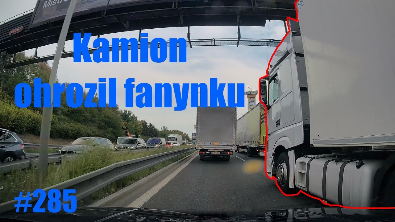 Kamion ohrozil fanynku, důchodce urazil fanouškovi zrcátko, atd. Dashcam kompilace #285