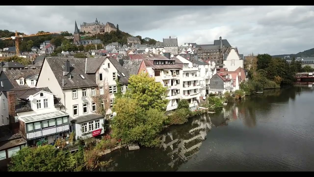 Fairytale town in Germany 4k Drone | Marburg, Germany