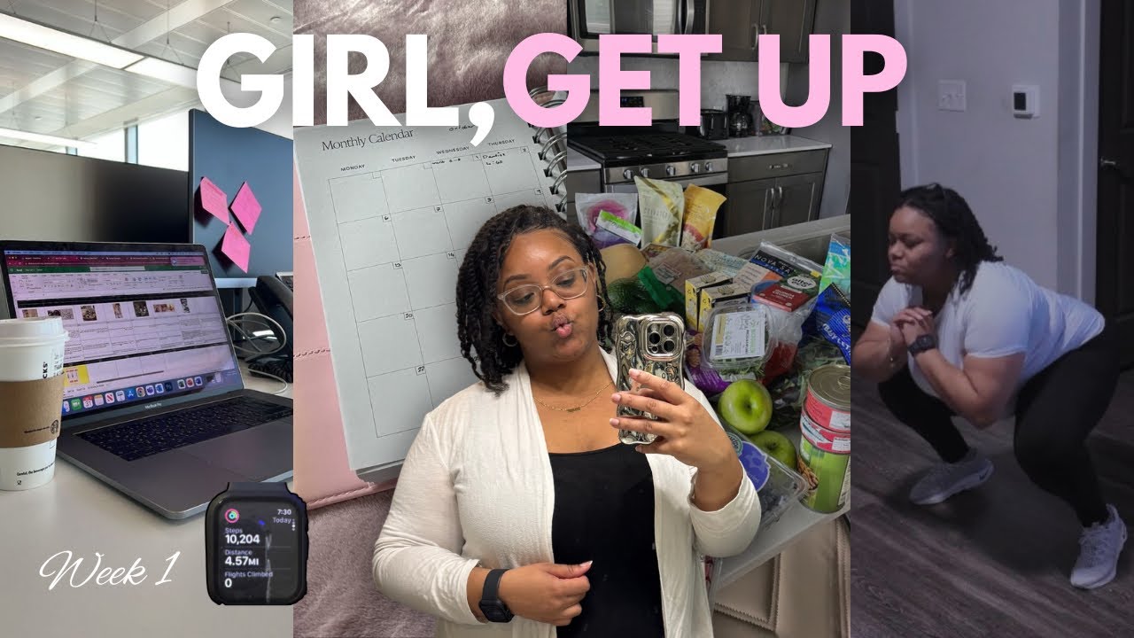 girl, get up!: balancing a 9-5, 5am workouts, lots of yapping, meal prepping + grocery haul 
