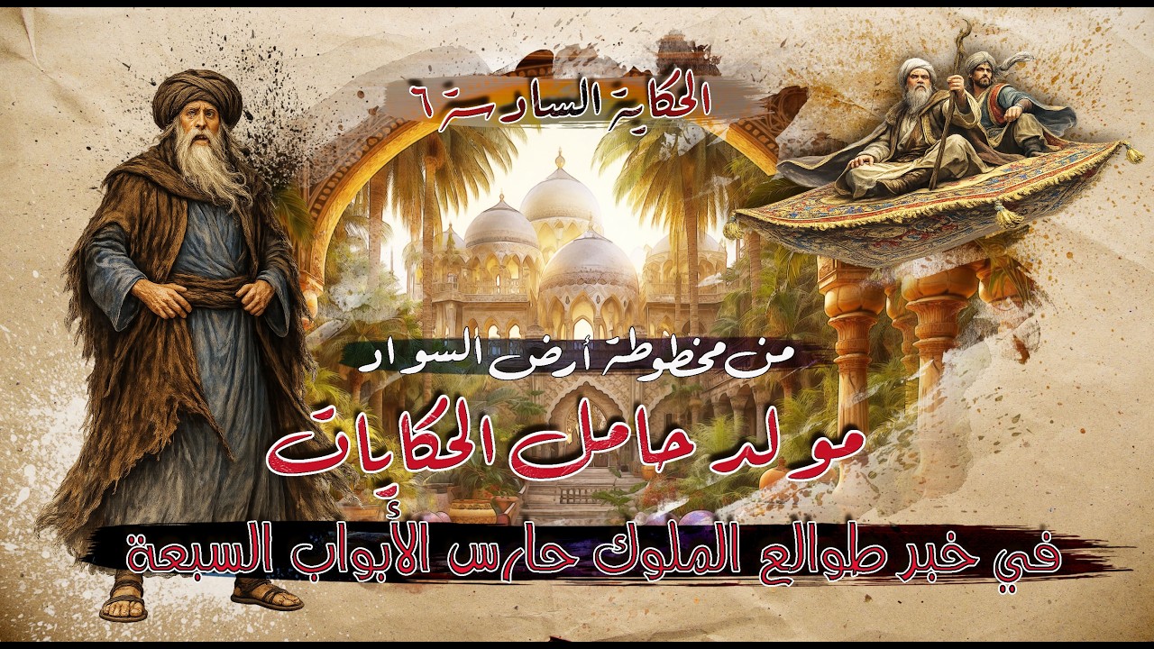 75 - قصة - مولد حامل الحكايات - 6 - الحكاية السادسة | في خبر طوالع الملوك حارس الأبواب السبعة