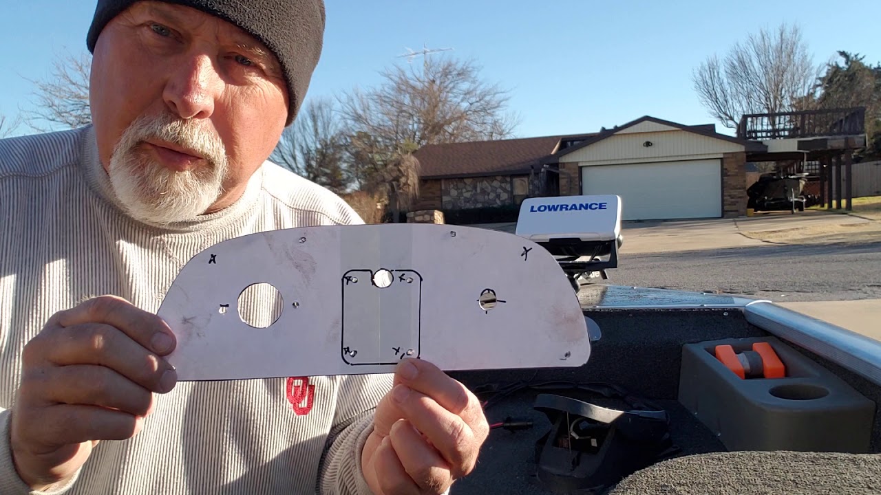 Bass Tracker front plastic dash upgrade for bigger electronics with a Ram mount