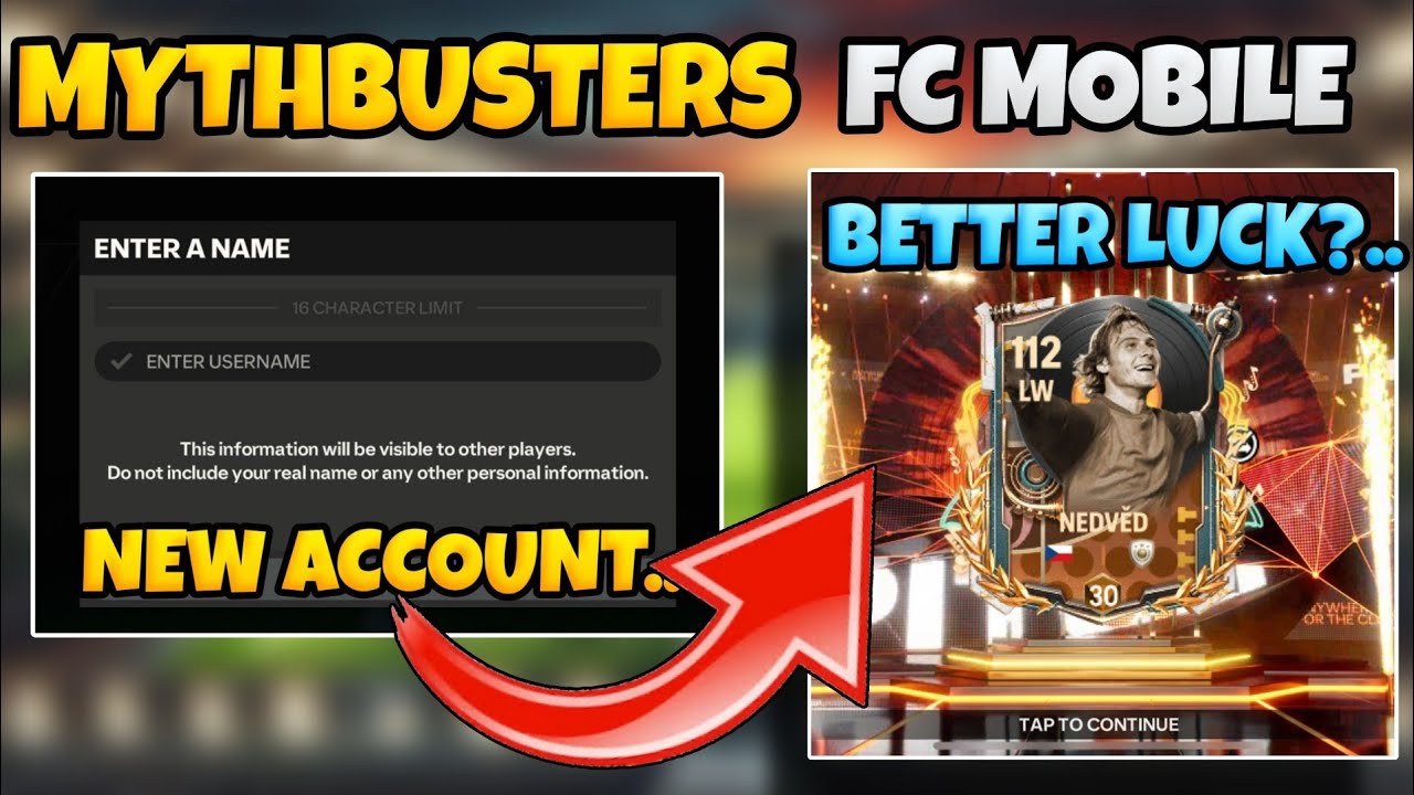 First Ever FC Mobile Mythbusters || Is New Account Luck Real?..