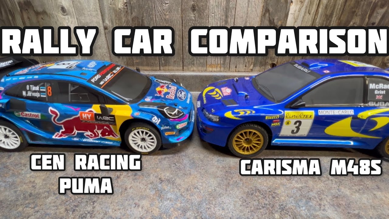 Cen racing puma rally 1 / Carisma M48s rally 1/8 rally car side by side .