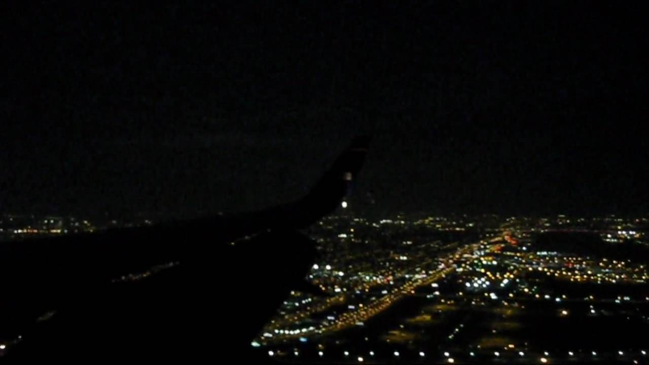US Airways 757 Night Landing Philadelphia Intl