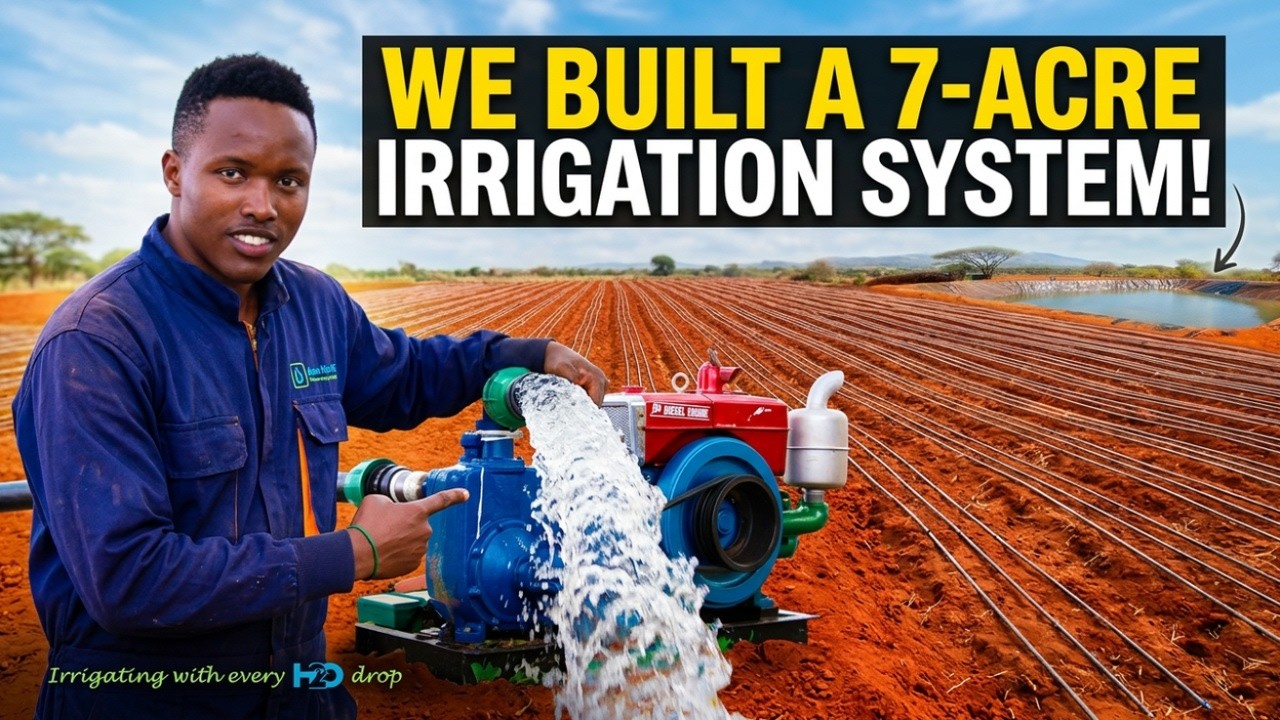 We Built a  7-Acre Irrigation System From Scratch JD Engine +  Drip Irrigation System and Damliner