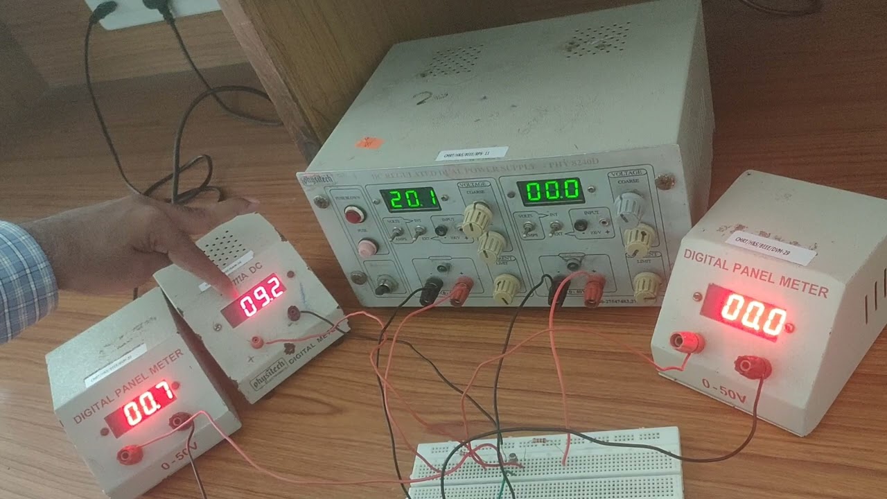 Input and output characteristics of Transistor in CE Configuration part1