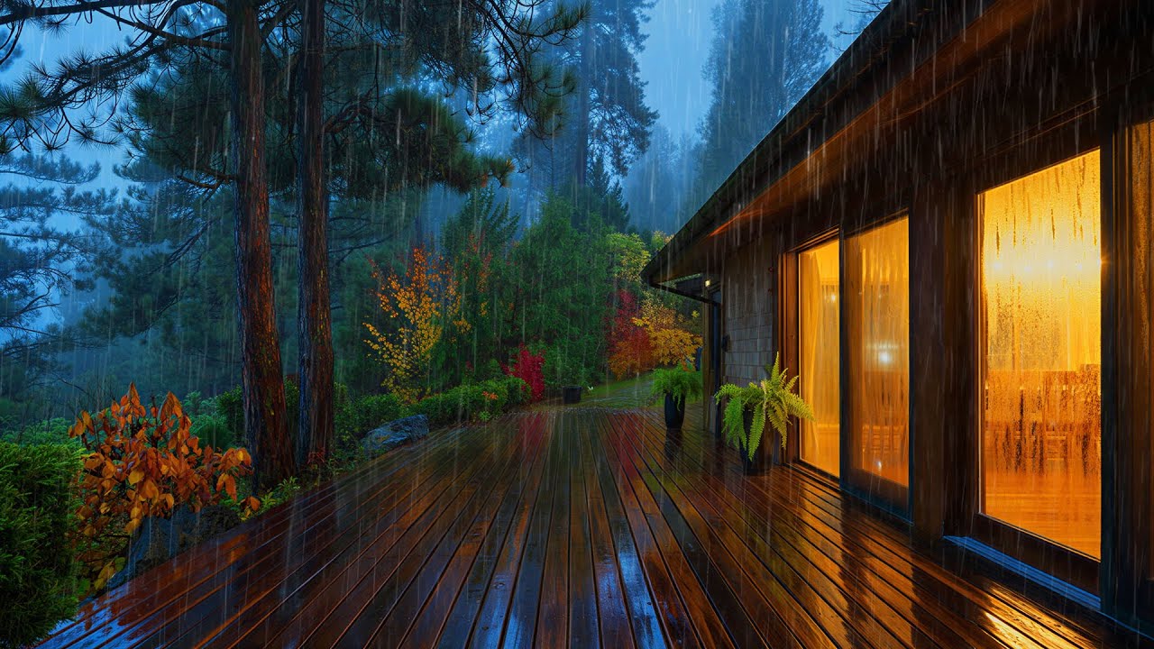 GOODBYE INSOMNIA Instantly Fall Asleep in 3 Minutes with Heavy Rain & Thunder Sounds
