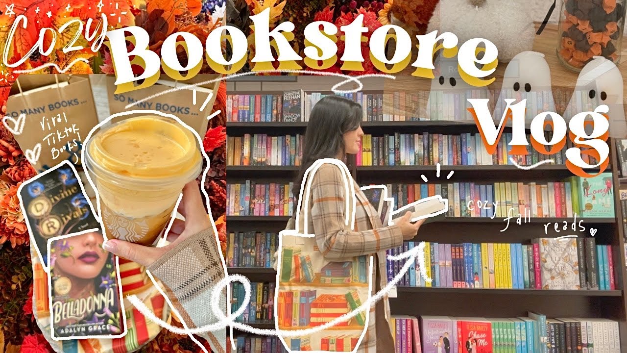 Cozy Fall Bookstore Vlog 🪵🍂: Barnes & Noble, Book Haul, book shopping, fall TBR, pumpkin cold brew