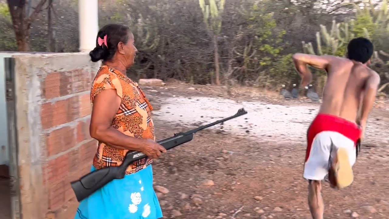 VOVÓ COLOCOU O BRUTINHO PRA CORRER