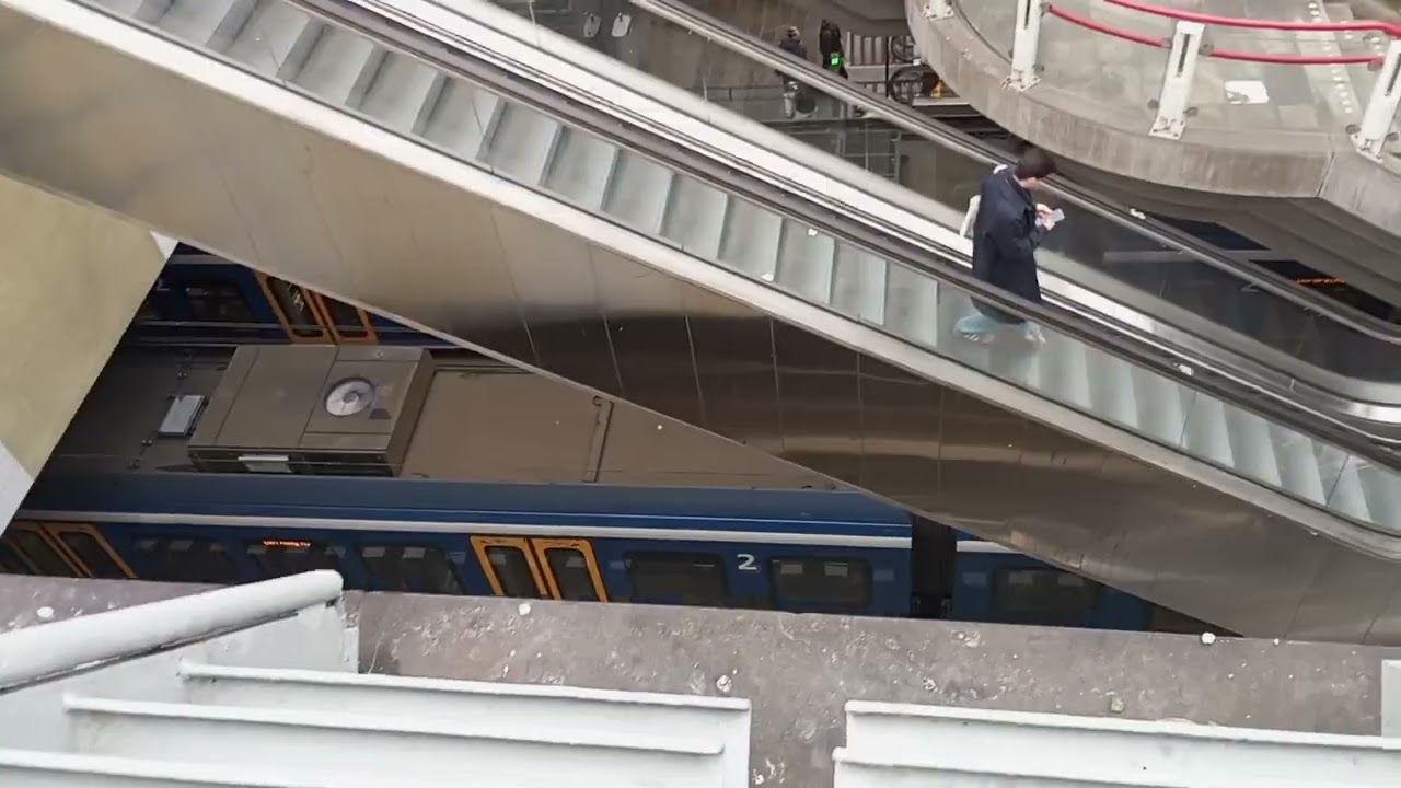 Dutch train departs Blaak station