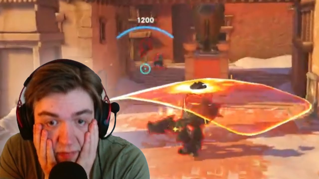 Игрок танка на чемпионате мира получает удар от настоящего Райнхардта (Overwatch 2)