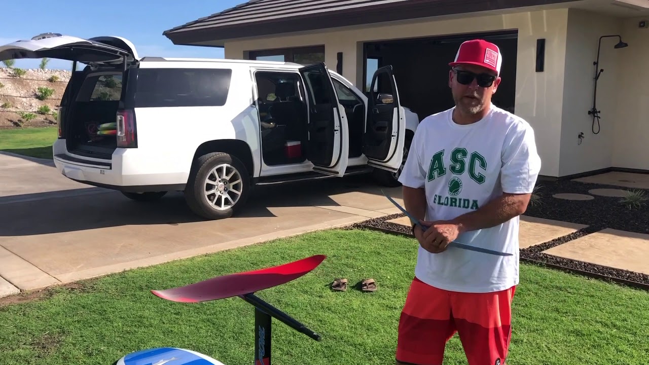 Go Foil Kai wing, IWA wing assembly and setup for Jimmy Lewis Superfly prone foil surf board