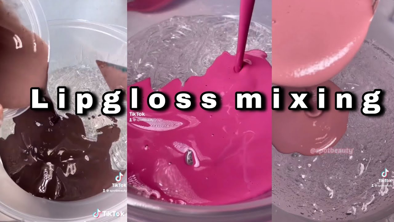 Lipgloss mixing reels compilation