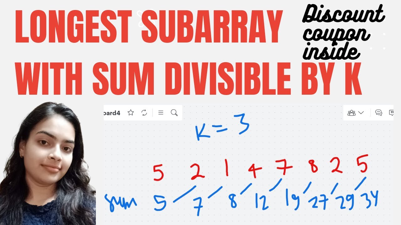 Longest subarray with sum divisible by K | GfG problem of the day