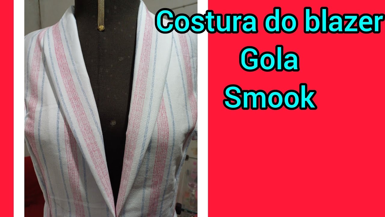 COSTURA DO BLAZER/ gola smook.passo a passo para iniciantes.