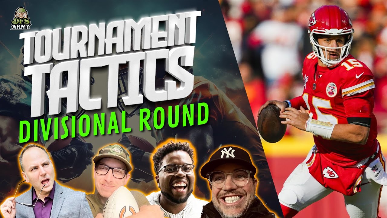 NFL Playoffs Divisional Round Draftkings and Fanduel Breakdown - Tournament Tactics