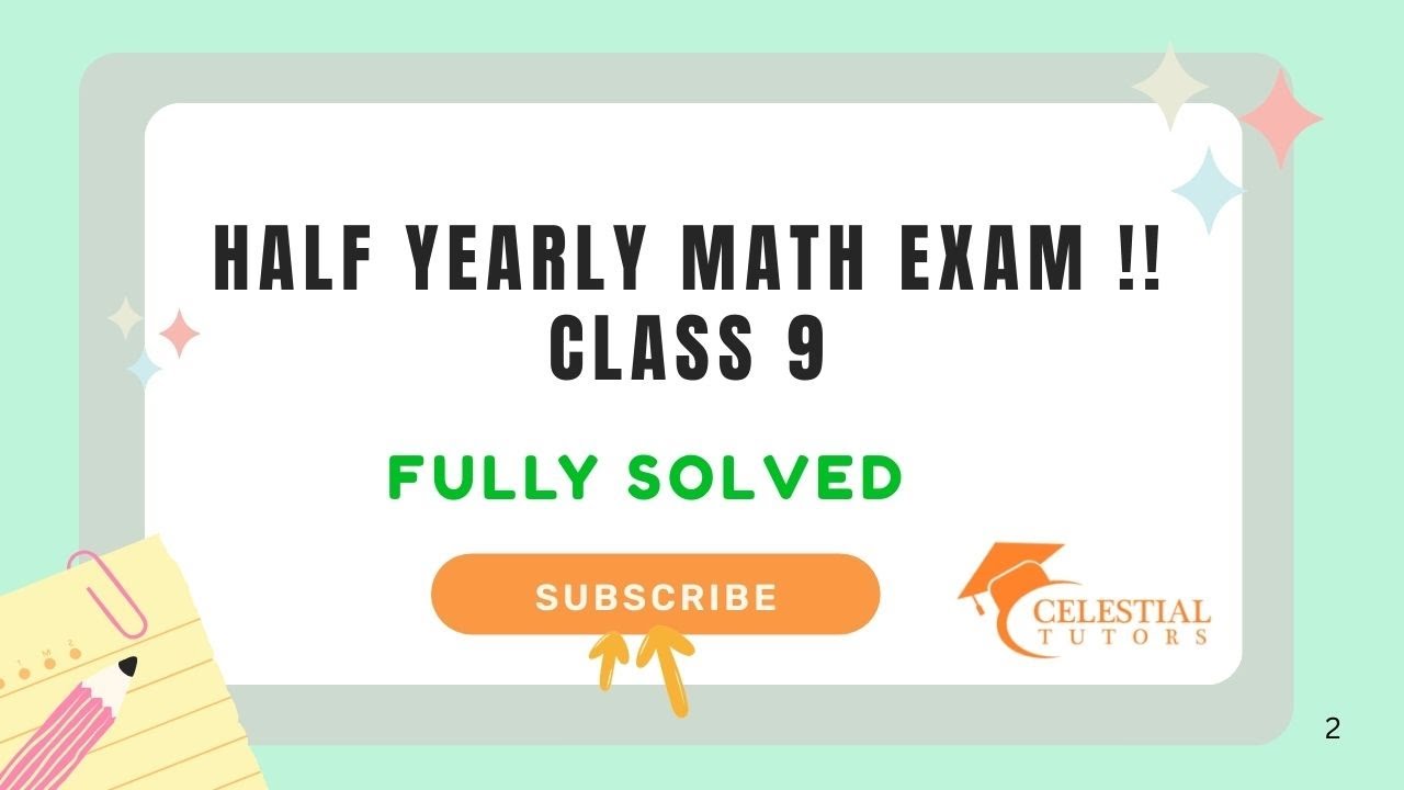 Half yearly Math exam || class 9