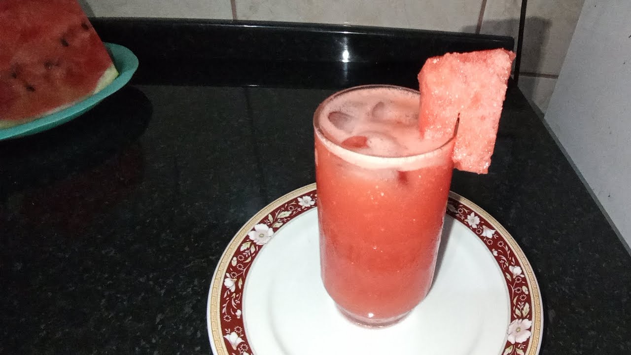 COMO FAZER SUCO DE MELANCIA 🍉 COM GENGIBRE 🫚 E LIMÃO 🍋‍🟩 SAUDÁVEL DELICIOSO! 