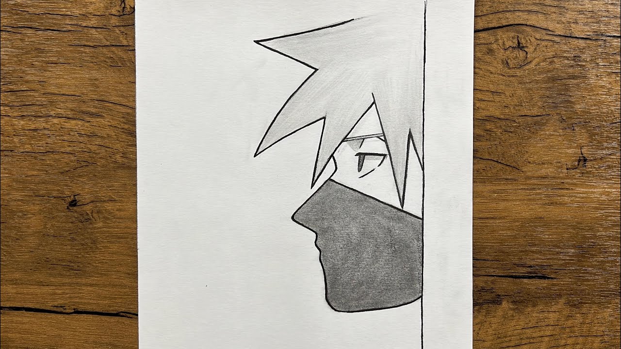 Easy Kakashi drawing for beginners | How to draw Kakashi step-by-step