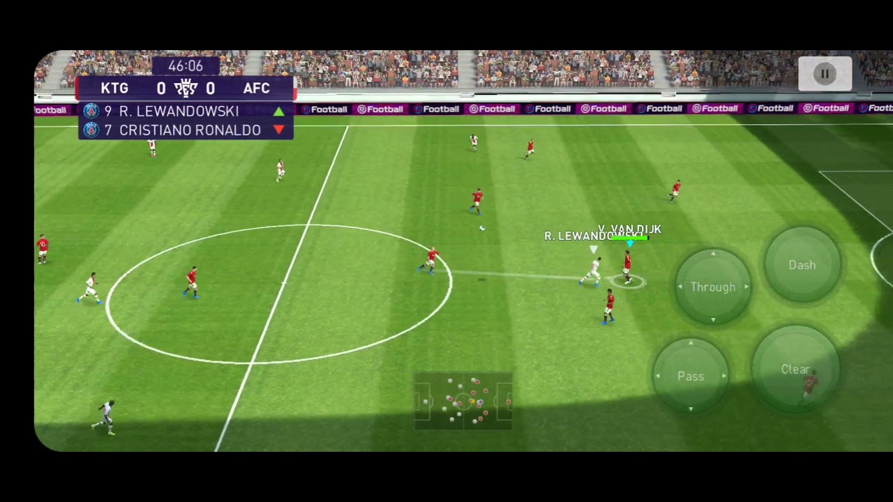 Manchester united vs psg🤩🤩🤩   pes 2021 mobile gameplay