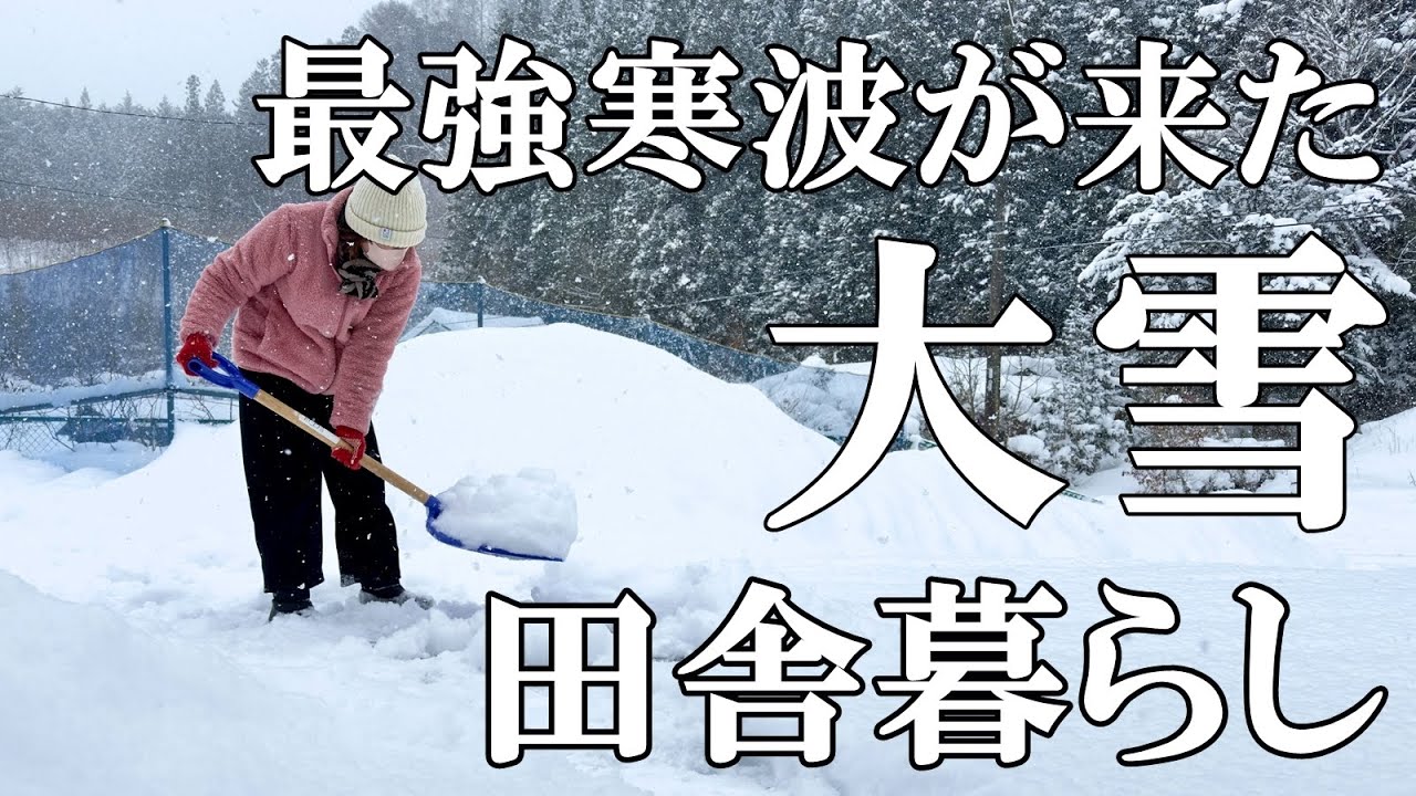 【大雪】最強寒波到来で連日の雪かきが大変！リアルな雪山と氷柱の成長！！かわいい猫  自然豊かな山奥暮らしの日々｜村暮らし｜移住【標高800mの田舎暮らし】