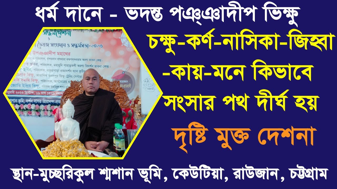 প্রতিটি মূহুর্তে ছয়টি দরজায় পঞ্চস্কন্ধ উৎপন্ন এবং সংসার কিভাবে দীর্ঘ হয় তার  দৃষ্টি মুক্ত দেশনা