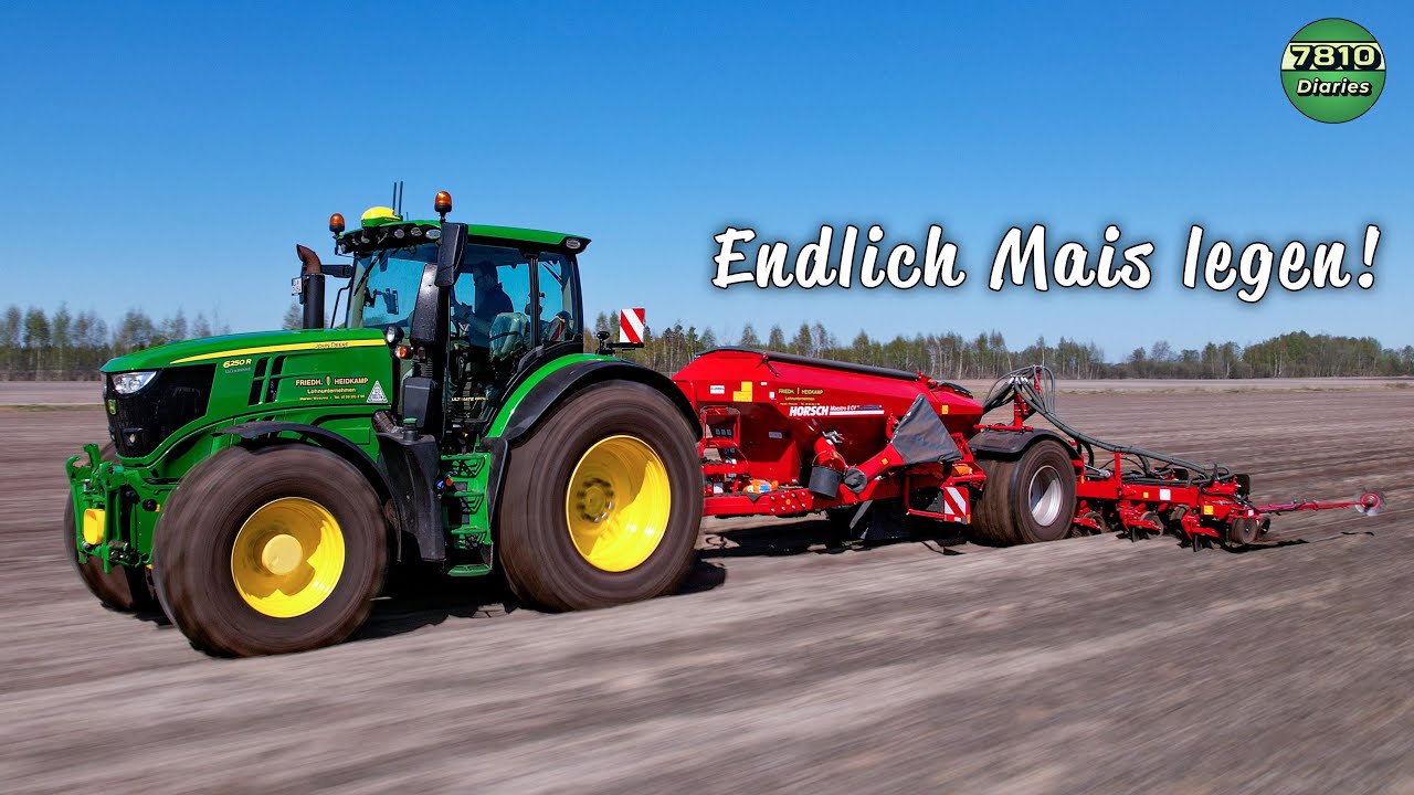 Let’s Drive 6250R + Horsch Maestro 8 CV | Endlich Mais legen😬🙏 | in UHD (4K)