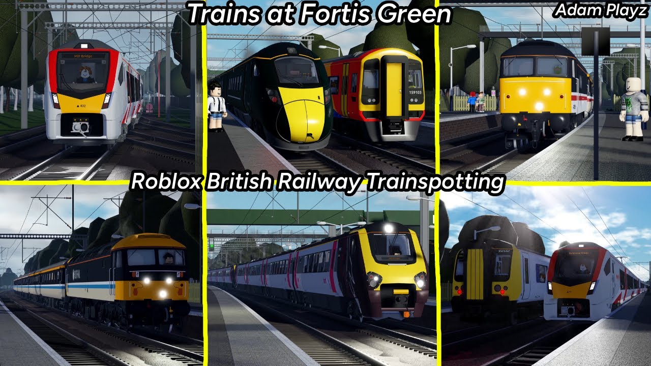 Trains at Fortis Green (Roblox British Railway Trainspotting (03/08/25)