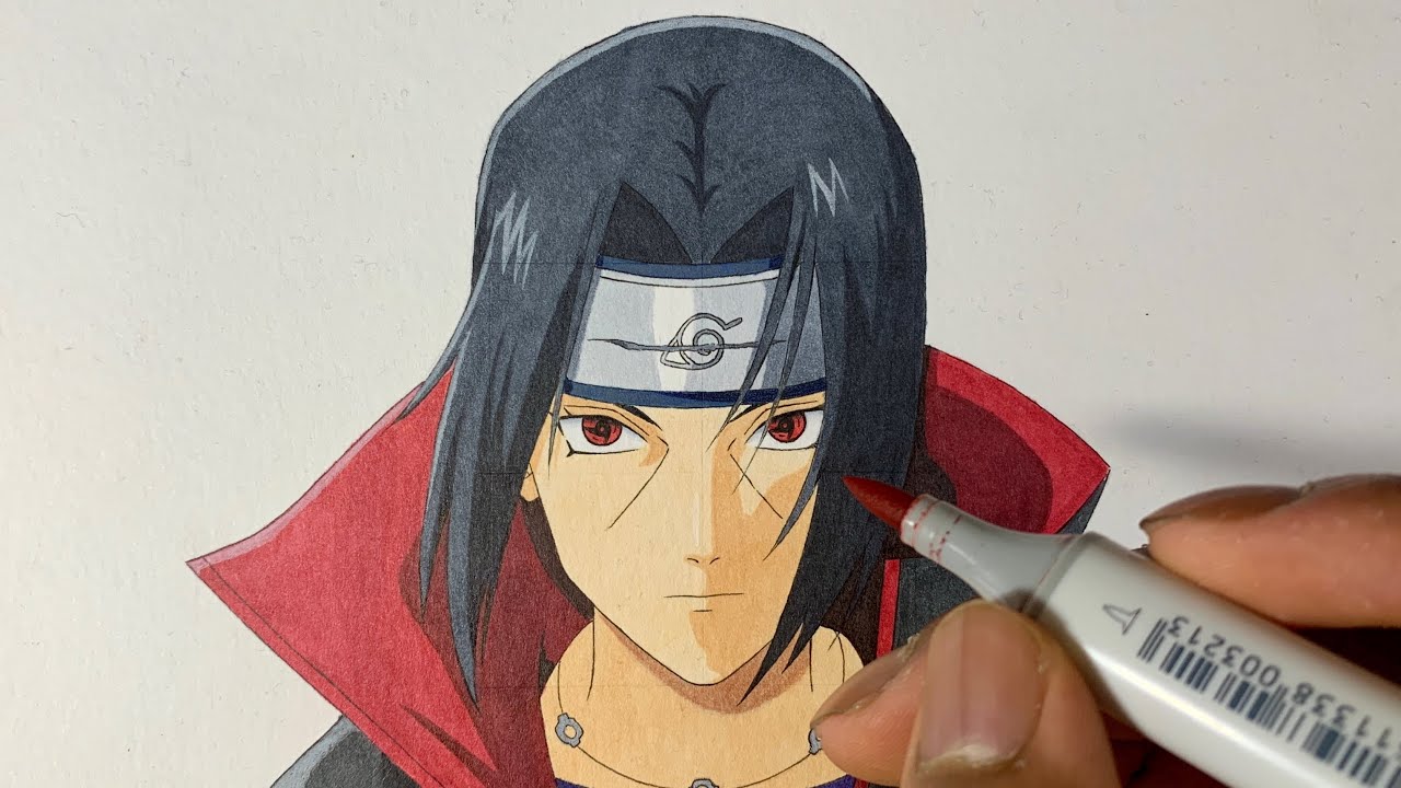 How to Draw Itachi Uchiha Easy - Naruto Shippuden