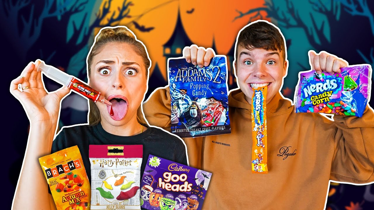 VI SMAGER PÅ MÆRKELIGT HALLOWEEN SLIK + Åbner fan post!