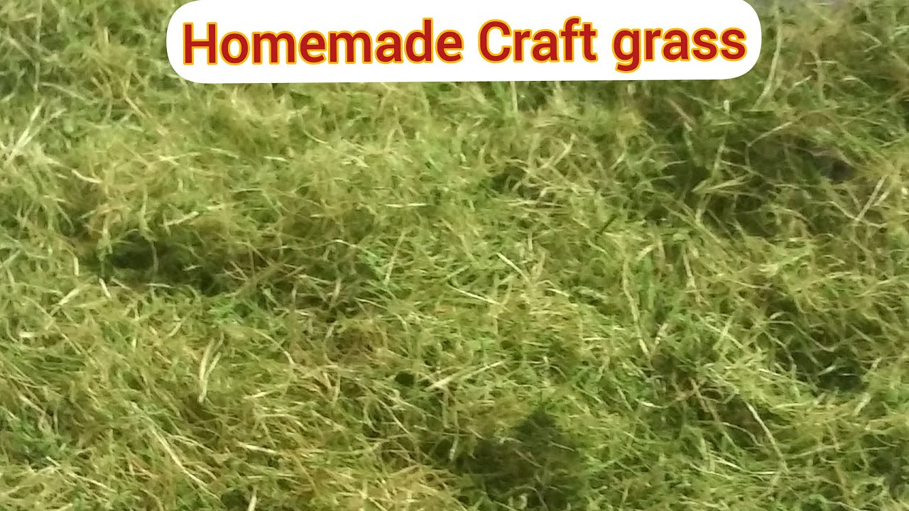 Homemade craft grass/artificial grass for craft/easy craft grass making