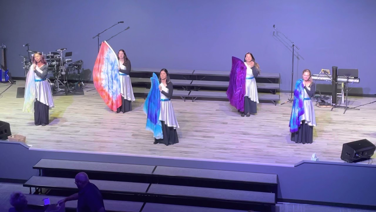 Forgiven - Crowder - worship dance with quill flags