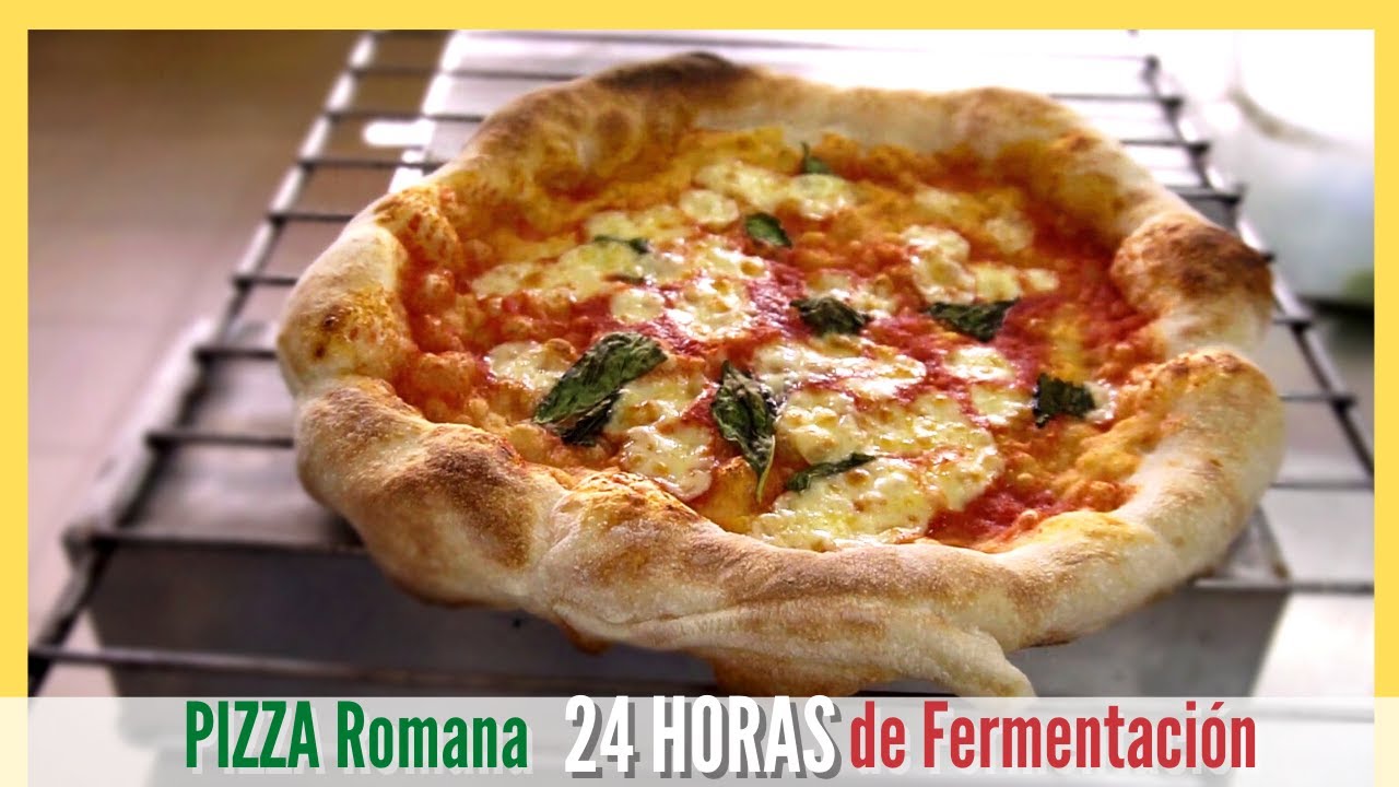 PIZZA Romana 24 HORAS de Fermentación 🍕 | Receta - Procedimiento y Como extender la masa