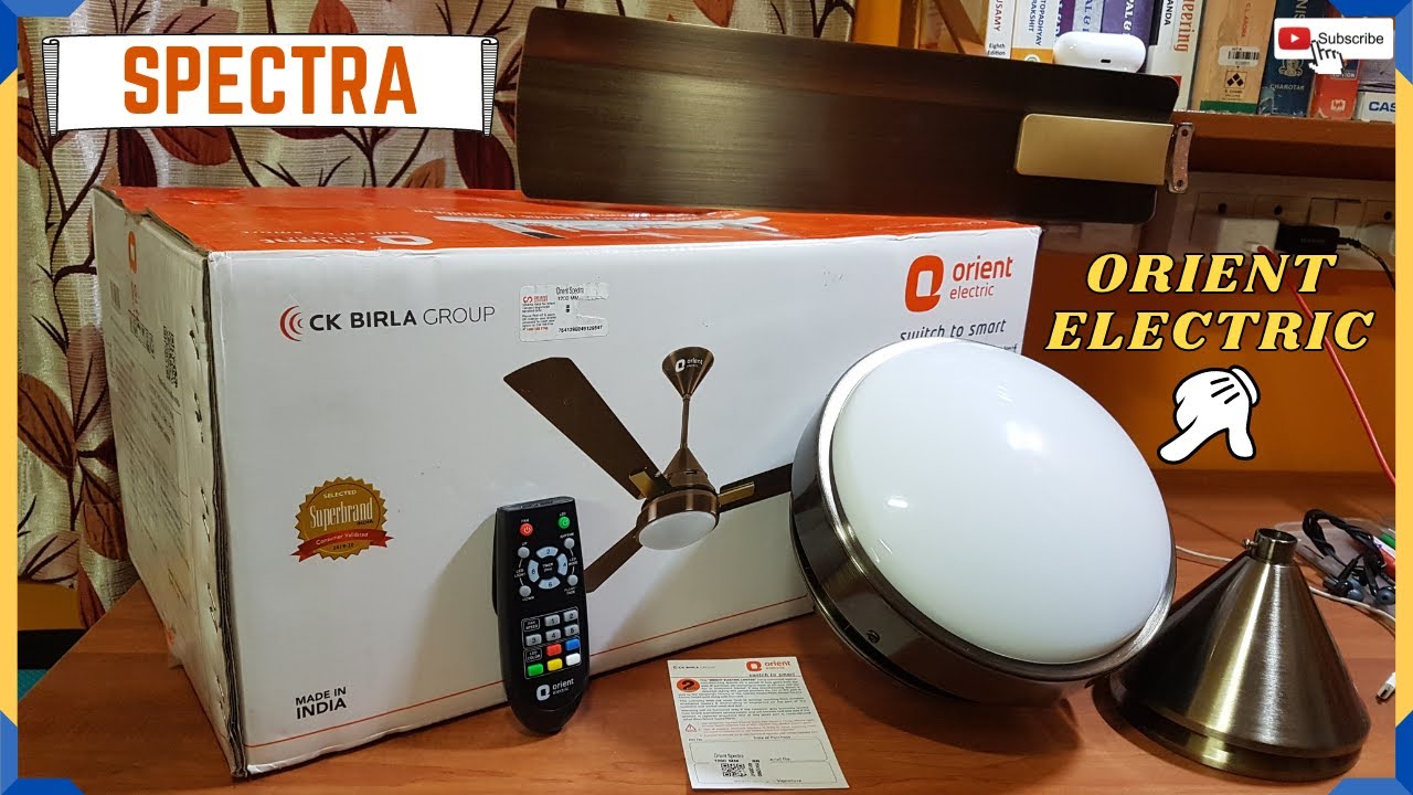 Orient Spectra Underlight Ceiling Fan (Brushed Brass Colour) with Remote Unboxing & Installation! 🔥