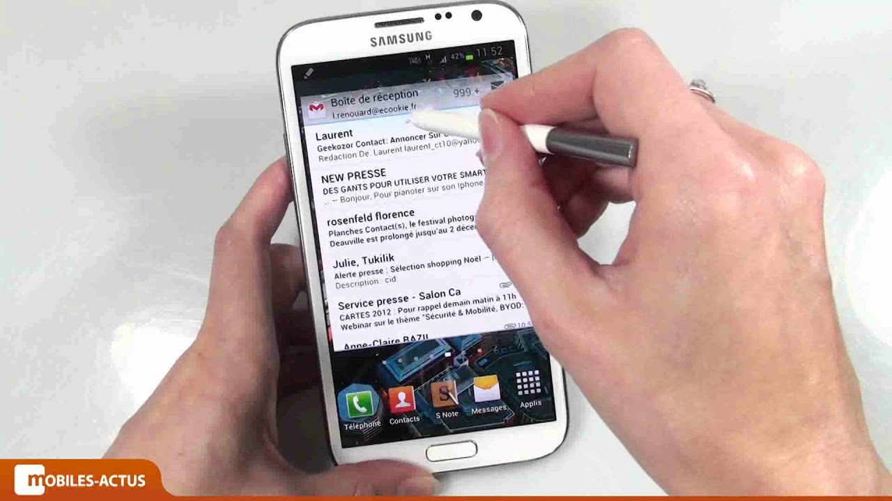 Samsung Galaxy Note 2 - Test, démonstration, prise en main